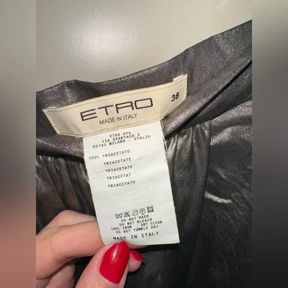 Etro Shimmering Metallic Pencil Skirt size 38 - Picture 3 of 3